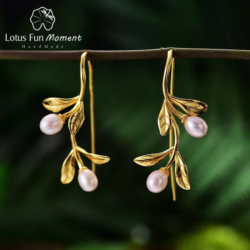 Lotus весело момент Настоящее стерлингового серебра 925 натуральный пресноводный
