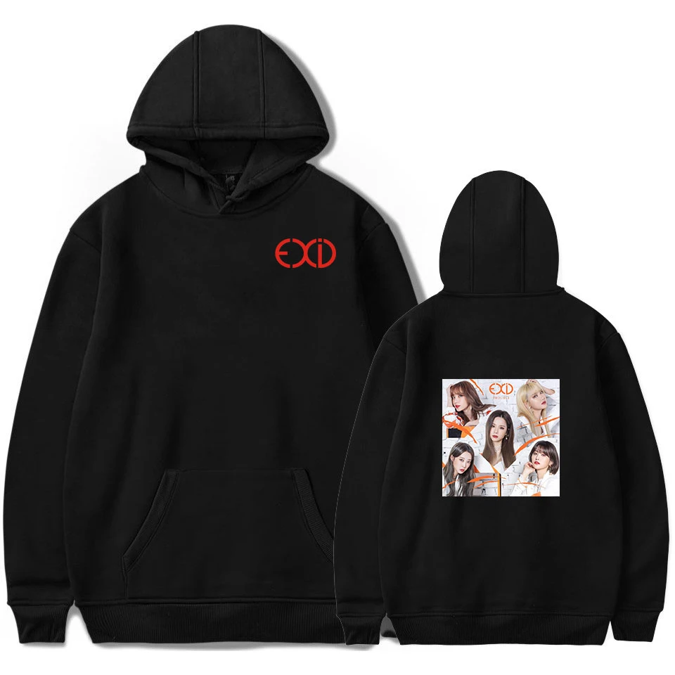 Новинка 2019 свитшот с капюшоном 2D принтом KPOP EXID альбом Full Moon популярная одежда для