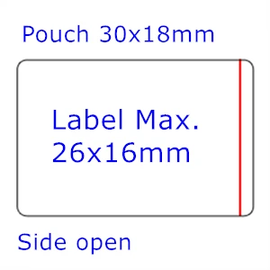 side label 26x16mm Мини виниловые рукава протектор этикеток, аксессуары ювелирные изделия штрих-код ценник ПВХ мешок пластиковый пакет конверт билетный держатель для карт - Цвет: side label 26x16mm