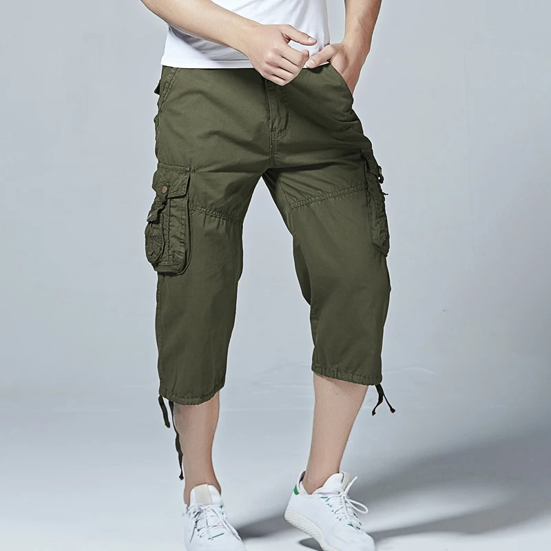 2018 Men Summer Cargo Shorts casual men Mens Short Pants Clothing 100% Cotton Work Casual size 30-40 | Мужская одежда