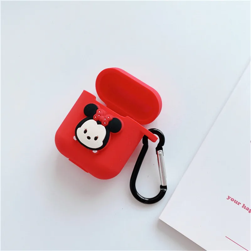A7 Чехол для apple airpods с мультяшными животными Микки Хелло Китти, беспроводная bluetooth-гарнитура для airpods 1/2, мягкий силиконовый чехол для зарядки - Цвет: A7