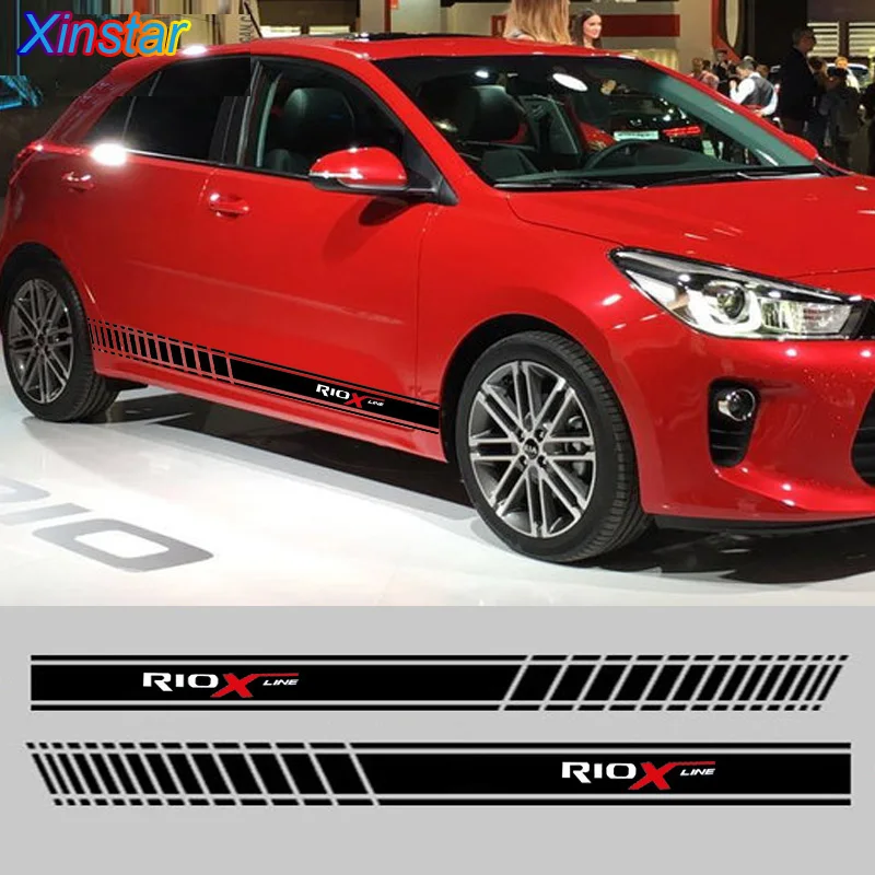 2 шт./лот боковые наклейки для автомобиля Kia RIO X LINE|Наклейки на автомобиль| |