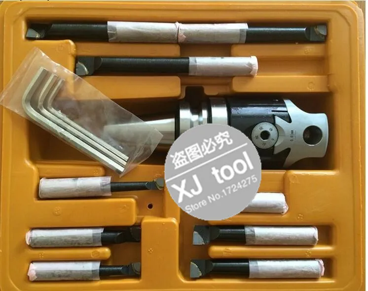 Конус BT40 F1 12 50 мм Расточная головка с хвостовиком и 9 шт. расточные стержни набор