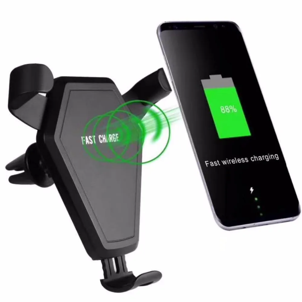 FEBIDEA автомобильное крепление Qi Беспроводной Зарядное устройство для iPhone 8 Plus X
