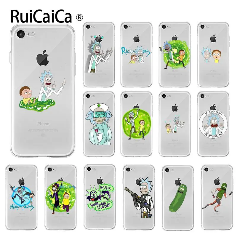 Ruicaica Забавный Rick and Morty ТПУ Мягкий силиконовый чехол для телефона Apple iPhone 8 7 6 S Plus X XS