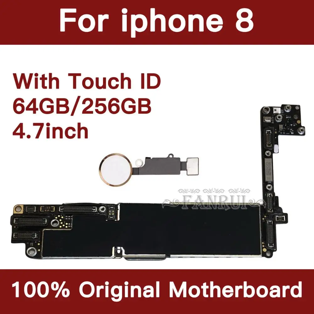 Заводская разблокированная материнская плата 64 Гб 256 ГБ для iPhone 8 4 7 дюйма