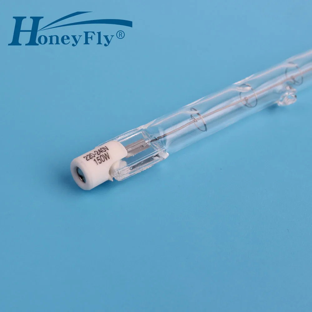HoneyFly 10 шт. 118 мм галогенная лампа J118 220 V/110 V 150W200W 250 W 300 W 500 W R7S двухсторонняя нити потолочные светильники кварцевая трубка
