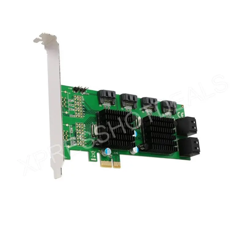 Плата расширения PCI E SATA3.0 8 портов SATA3 SATA III 6G Marvell двойной чип в оригинальной