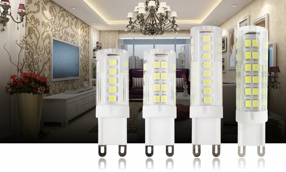 G9 светодиодный светильник AC220V 3 Вт 4 Вт 5 Вт 7 Вт Светодиодный светильник 2835SMD супер яркий светильник для люстры Замена галогенной лампы 30 Вт 40 Вт 50 Вт 70 Вт