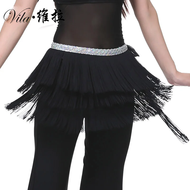 Cheap Belly Dance Clothes Accessories Stretchy Long Tassel Belt Hand Crochet Hip Scarf Coin | Тематическая одежда и