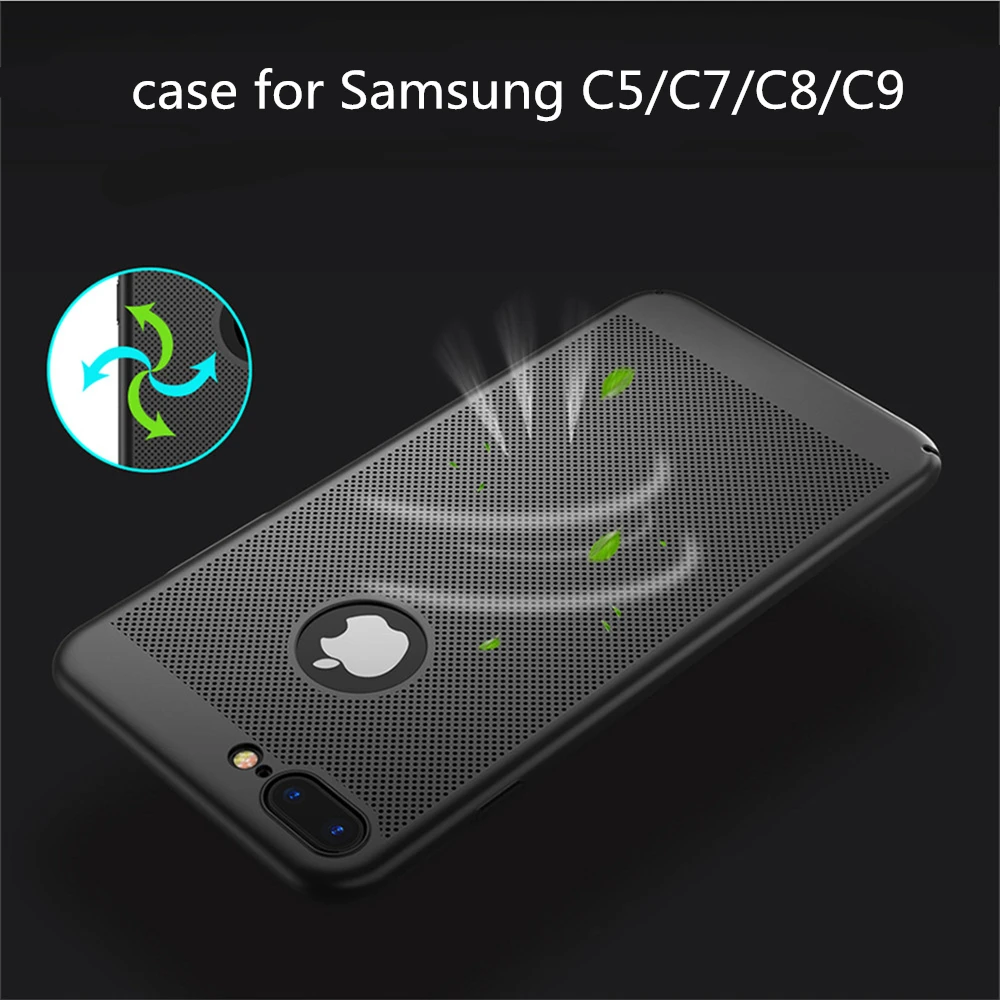 Ультра тонкий чехол для телефона samsung C5 C7 C9 pro smart полые рассеивания тепла Чехлы