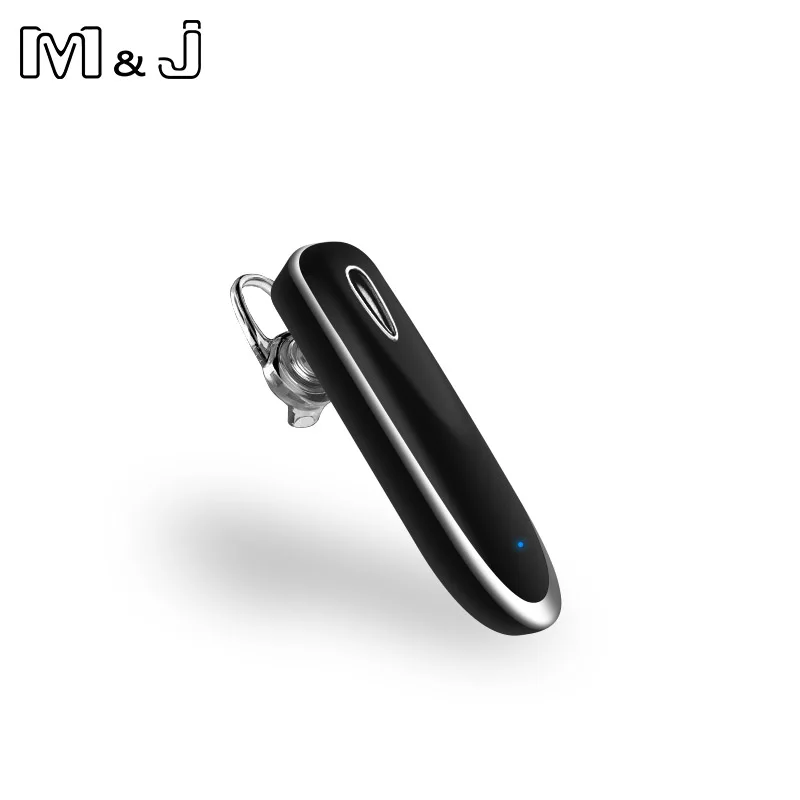Черный M& J F14 бизнес bluetooth наушники Беспроводная стерео гарнитура с micphone handsfree звонки наушники для Xiaomi samsung iPhone - Цвет: Черный