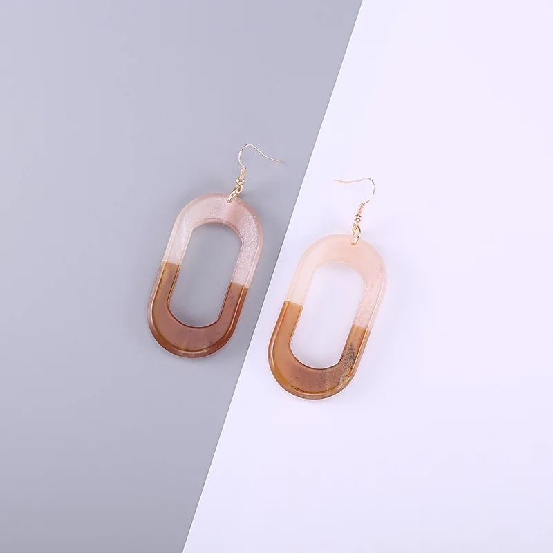 2018 New Korean Trendy Simple Acrylic Geometric Drop Earrings for Celebrities Women Fashion Dangle Jewelry Accessories | Украшения и