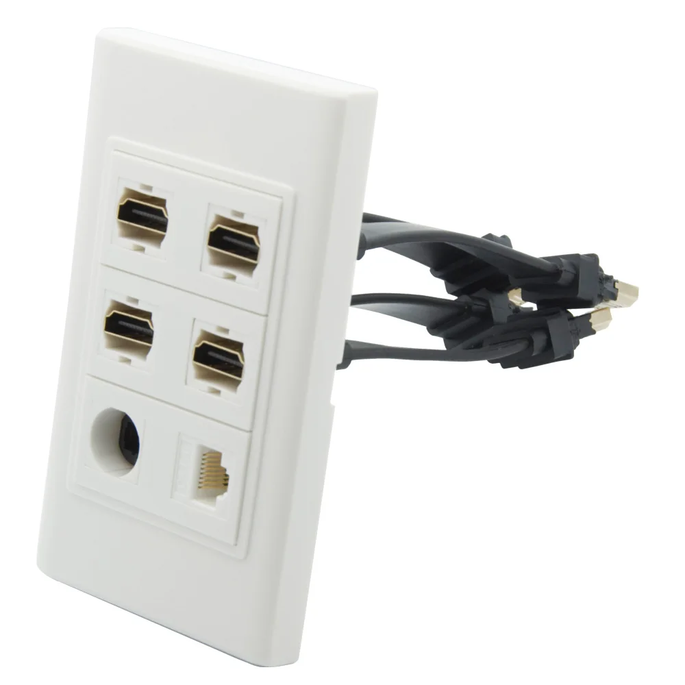 1 комплект без винта Порт CAT6 RJ45 порт Toslink 4 порта s HDMI плоский короткий кабель стиль