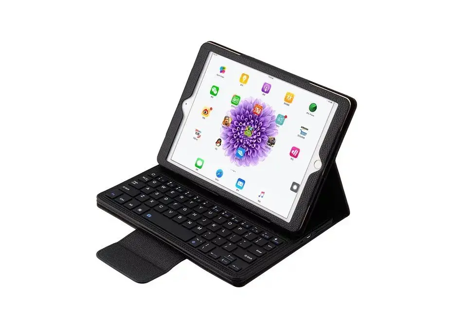 Для ipad 2017 9 7 A1822 A1823 Съемная Беспроводная Bluetooth клавиатура кожаный Рок Кожаный