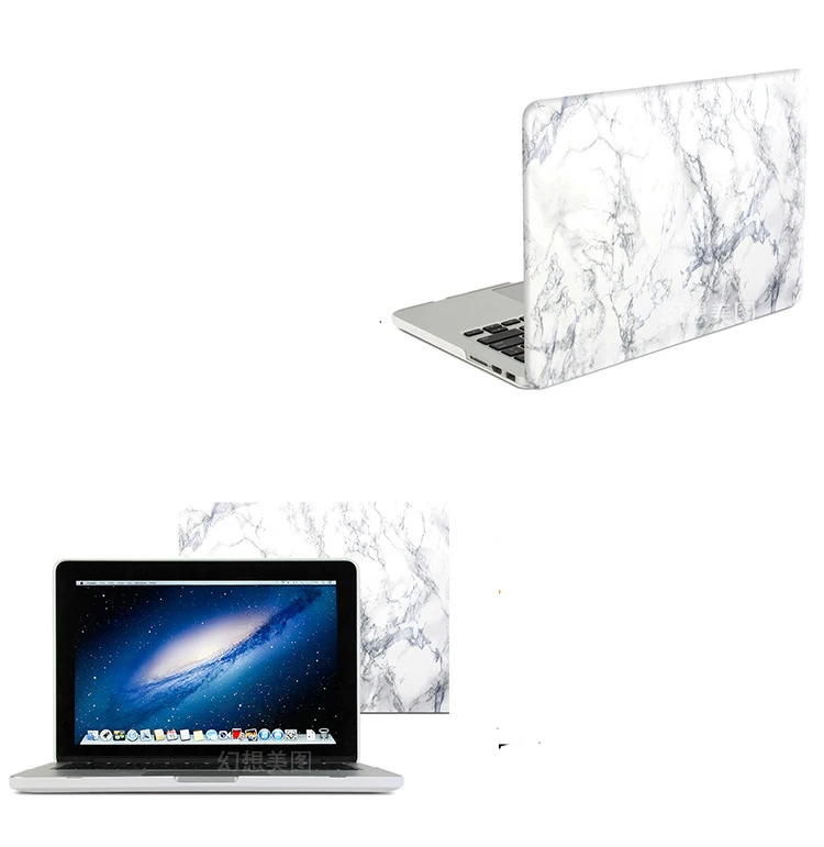 Жесткий чехол с белым мраморным узором + для клавиатуры MacBook Air 11 6 &quot12 Retina Pro15.4