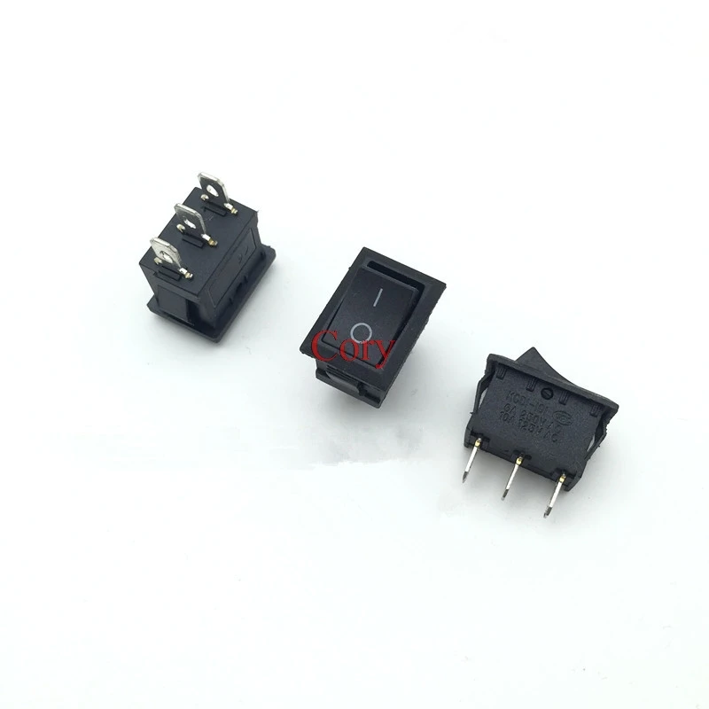 5 шт. SPST 2/3/4/6PIN на включение/выключение Круглый/квадратный лодка кулисный переключатель Мощность переключатель KCD czyc - Цвет: KCD1 3P