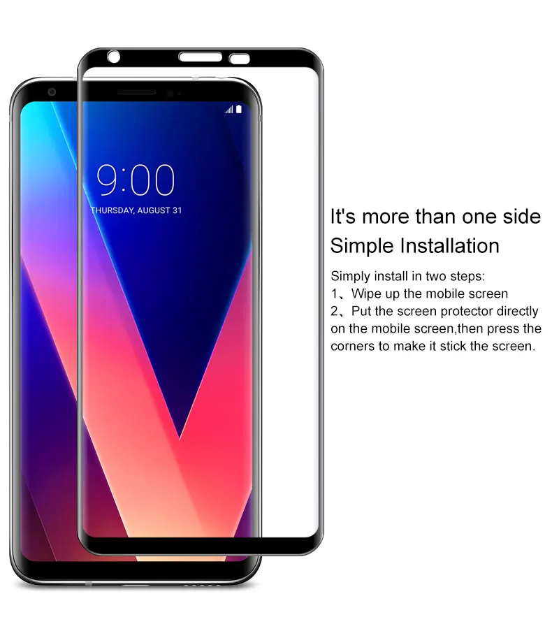 IMAK Для LG V30 стекло закаленное 3D изогнутое полное покрытие протектор экрана для LG V30 Защитное стекло для LG V30+ H930 - Цвет: Type B
