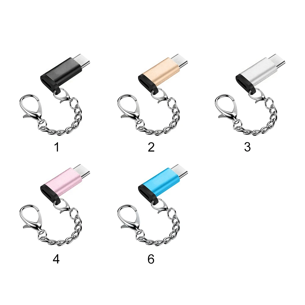 Портативный Micro USB к тип-c анти-потеря Быстрая зарядка с брелок алюминиевый сплав синхронизации данных адаптер для samsung S8
