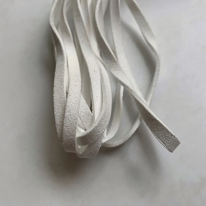 Плоский шнур из искусственной замши корейский вельветовый кожаный белая веревка