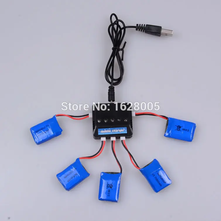 5 шт./лот SYMA X11 X11C X13 RC Quadcopter Запчасти 3 7 V 200mAh батарея + в 1 зарядное устройство|quadcopter