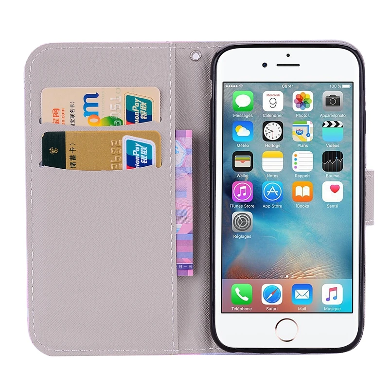 Чехол для Apple iPhone 6s 6 Plus чехол из искусственной кожи флип-кошелек 6S телефона Etui Capinha