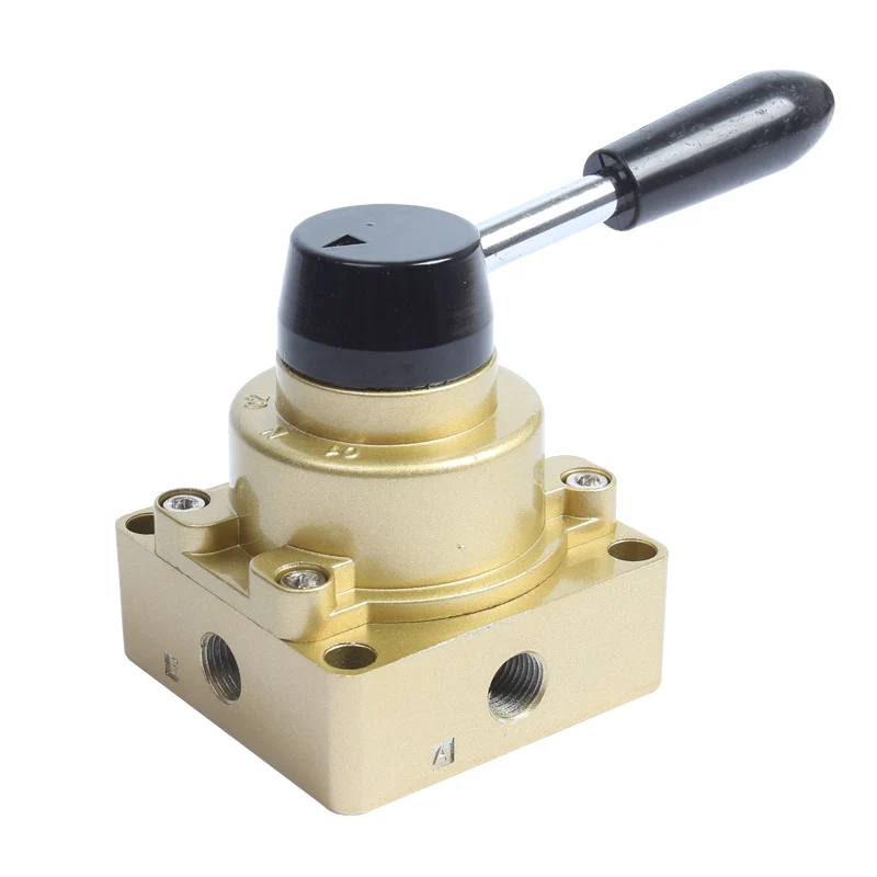 HV-02 HV-03 HV-04 4 Порты 3 Позиция Пневматический ручной переключатель клапан |