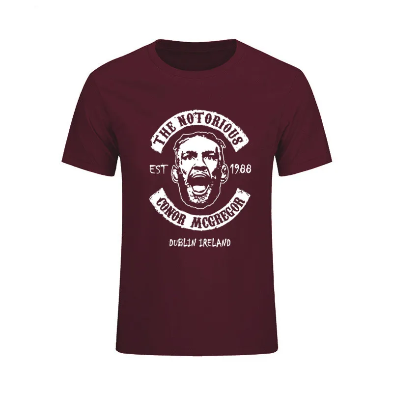 Новое поступление Dublin Ireland The Notorious Conor McGregor Мужская футболка MMA fans Hombre новинка 2017