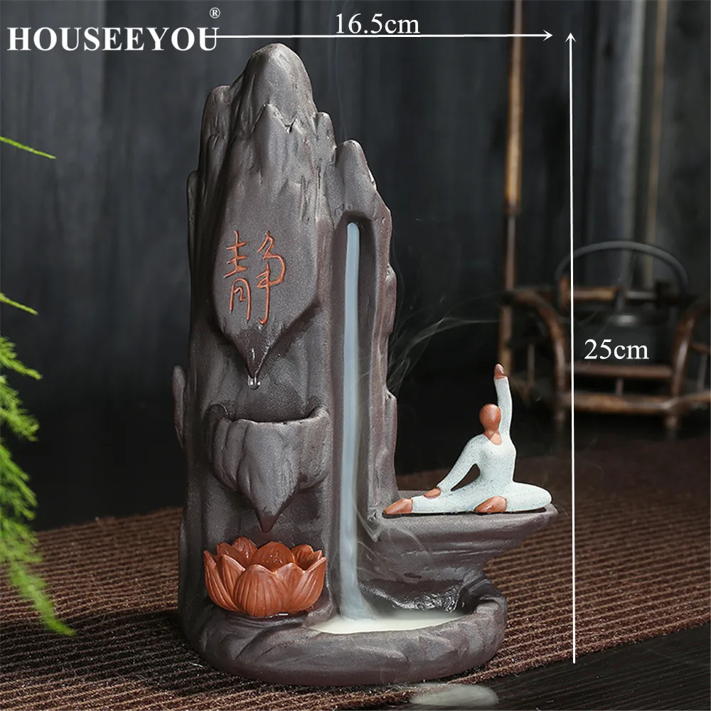 HOUSEEYOU керамический держатель для благовоний с высокой горностью Будда ручной