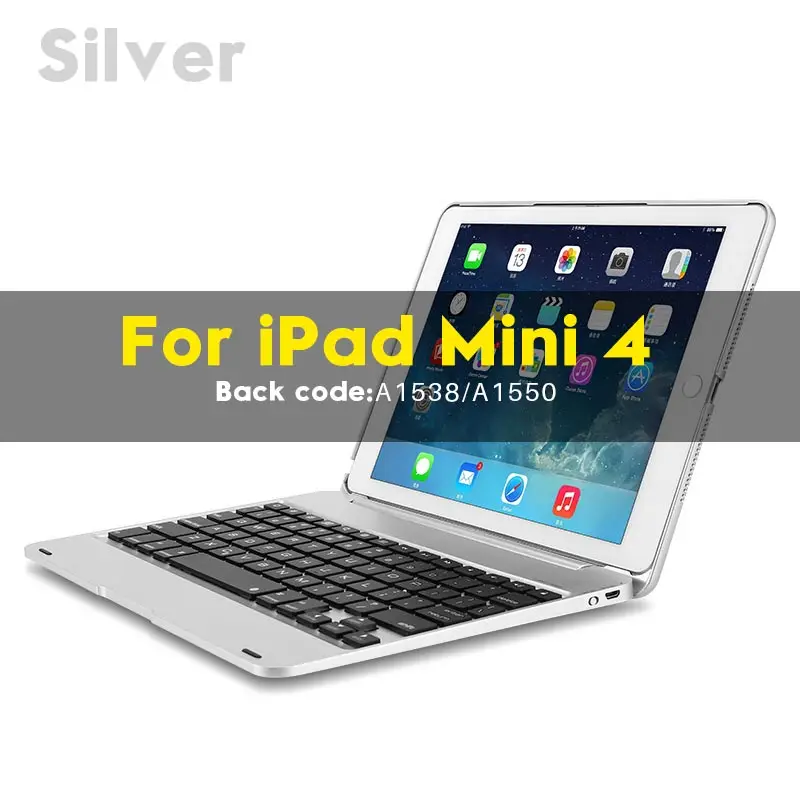 For iPad Mini 4 Чехол для iPad Mini 1 2 3 4 с Bluetooth клавиатурой Smart Cover для iPad Mini 4 360 полная защита противоударный чехол Funda Coque - Цвет: For iPad Mini 4
