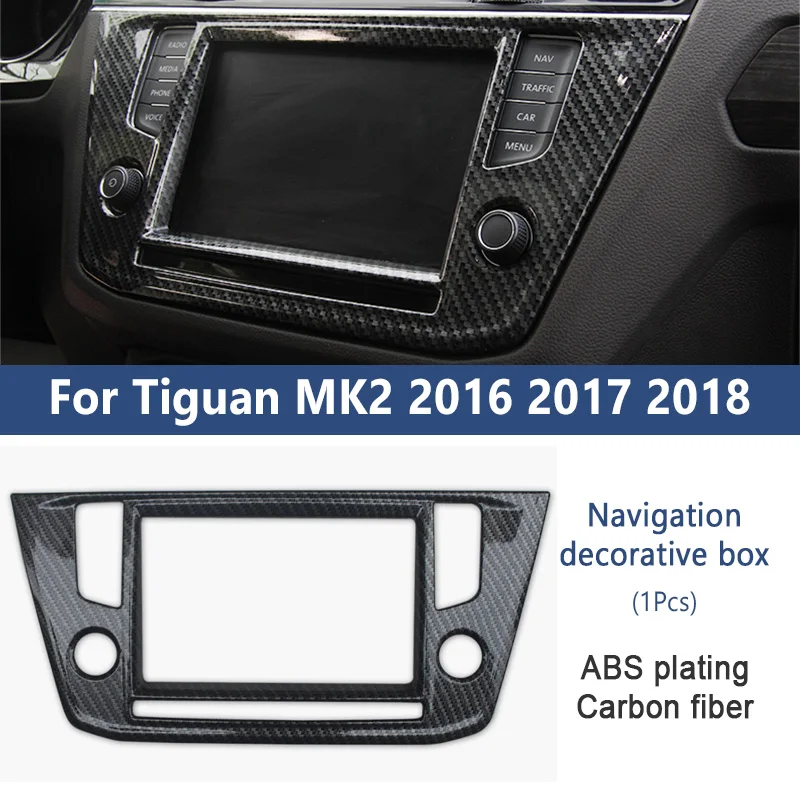Автомобильные аксессуары Atreus Carbon для Volkswagen VW Tiguan 2 MK2 VW Tiguan приборная панель AC навигатор панель наклейки - Название цвета: H
