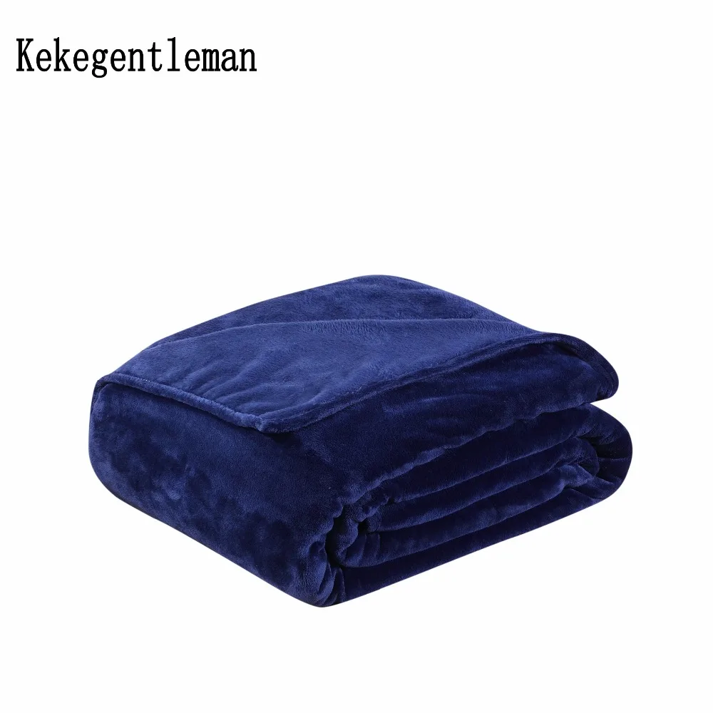 Темно синее одеяло для подарка на день рождения зимние теплые плюшевые одеяла
