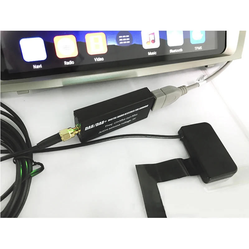 DAB радио приемник + автомобильная антенна с USB адаптером для Android автомобильный