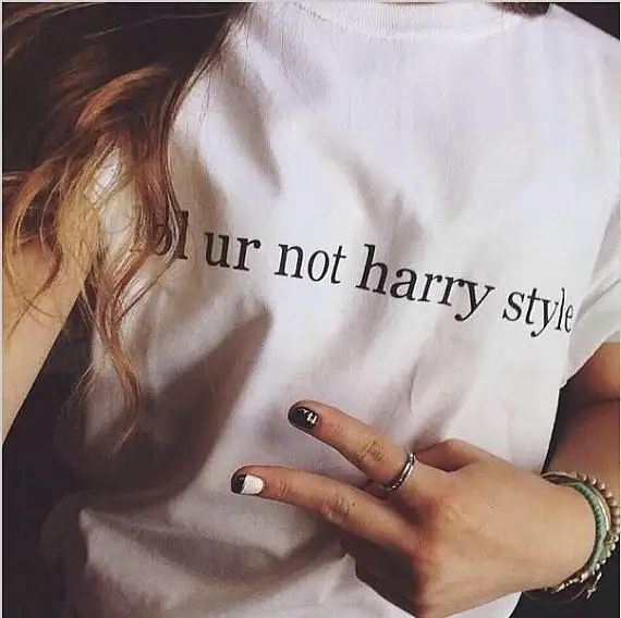 Lol ur not harry styles рубашка футболка в стиле tumblr модная для девочек повседневные топы