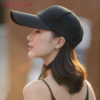 2021 new unisex cotton baseball caps hats solid color long visor hats for men female street style snapback dad caps youth gorras