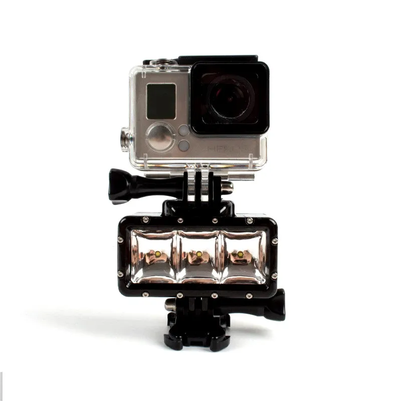 30 м водонепроницаемая светодиодная вспышка для дайвинга GoPro 7/6/5/4/3/3 +/2/1 Xiaomi Yi Sj4000