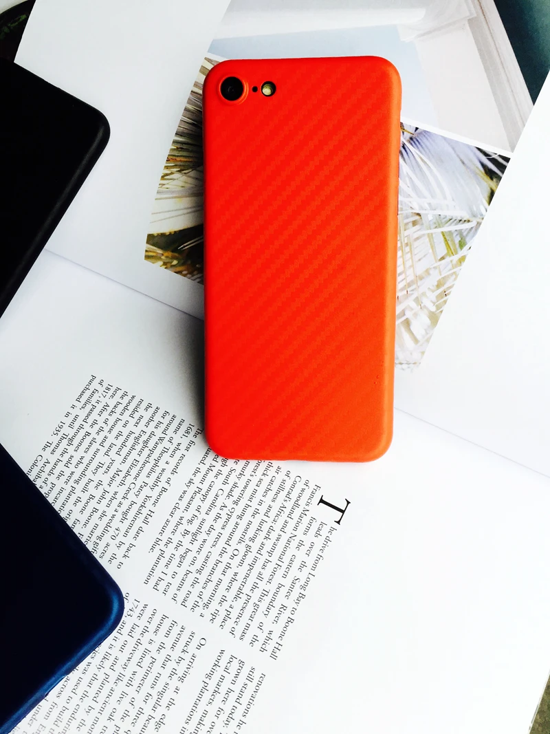 Мягкий ТПУ/углеродное волокно для мобильного телефона с узорами чехол iPhone 6 S 6S Plus