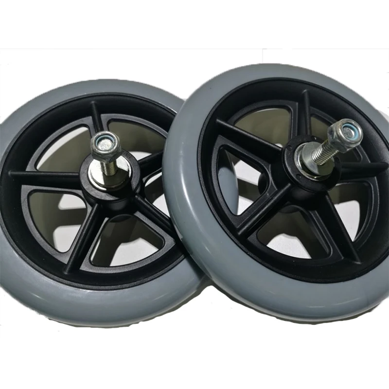 1xpair 6 &quotколесики передние колеса для ручной инвалидной коляски цвет серый|wheels for