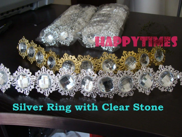 Золотое кольцо с прозрачным камнем для салфеток кристальным бриллиантом акрил