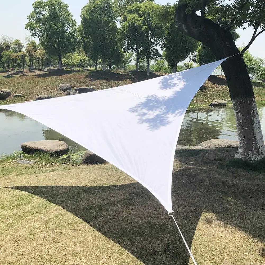 

Garden Courtyard Shade Sails Exported Quality Polyester Cloth Waterproof Shade Sails Triangle Sail Metal Buckle Model