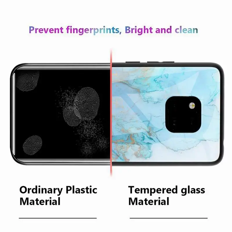 Чехол из закаленного стекла для Huawei Mate 20 Lite Pro Nova 3 3i 4 Y9 2019 Enjoy 9 Plus мраморный