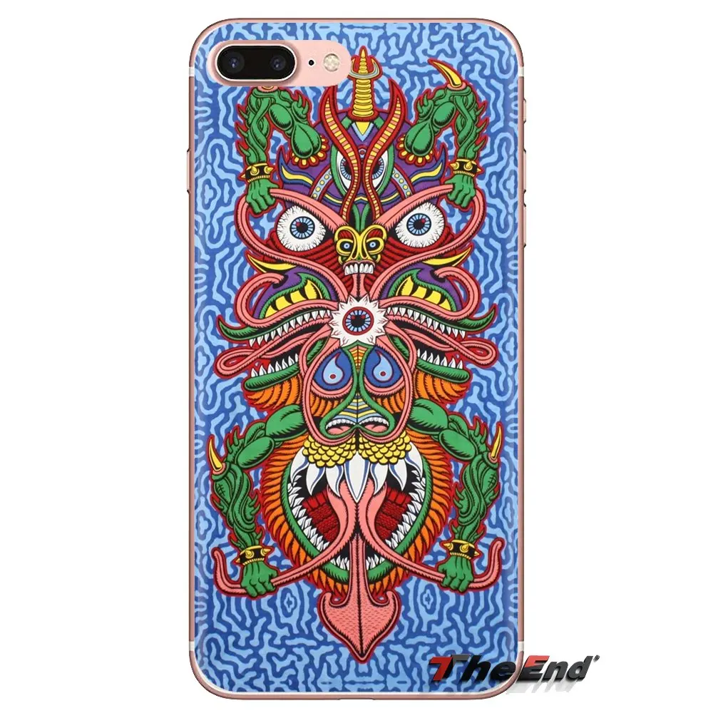 Гобеленовые обои для iPhone прозрачный чехол из ТПУ Samsung Galaxy S3 S4 S5 Mini S6 S7 Edge S8 S9 S10 Plus Note