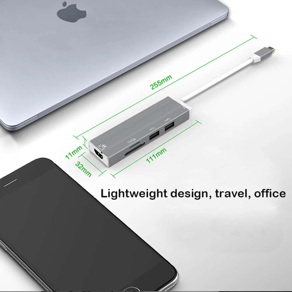 OULLX USB 3 1 Мульти концентратор сплиттер с разъемами типа C SD Micro кардридер ПК