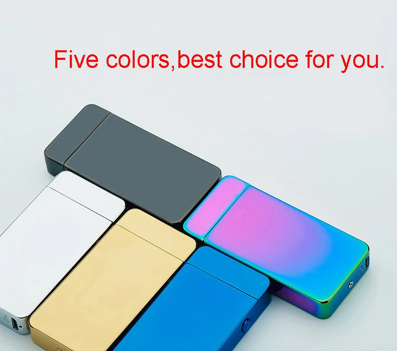 Новый модный и Лидер продаж 2017 USB металлическая беспламенная зажигалка с двойной