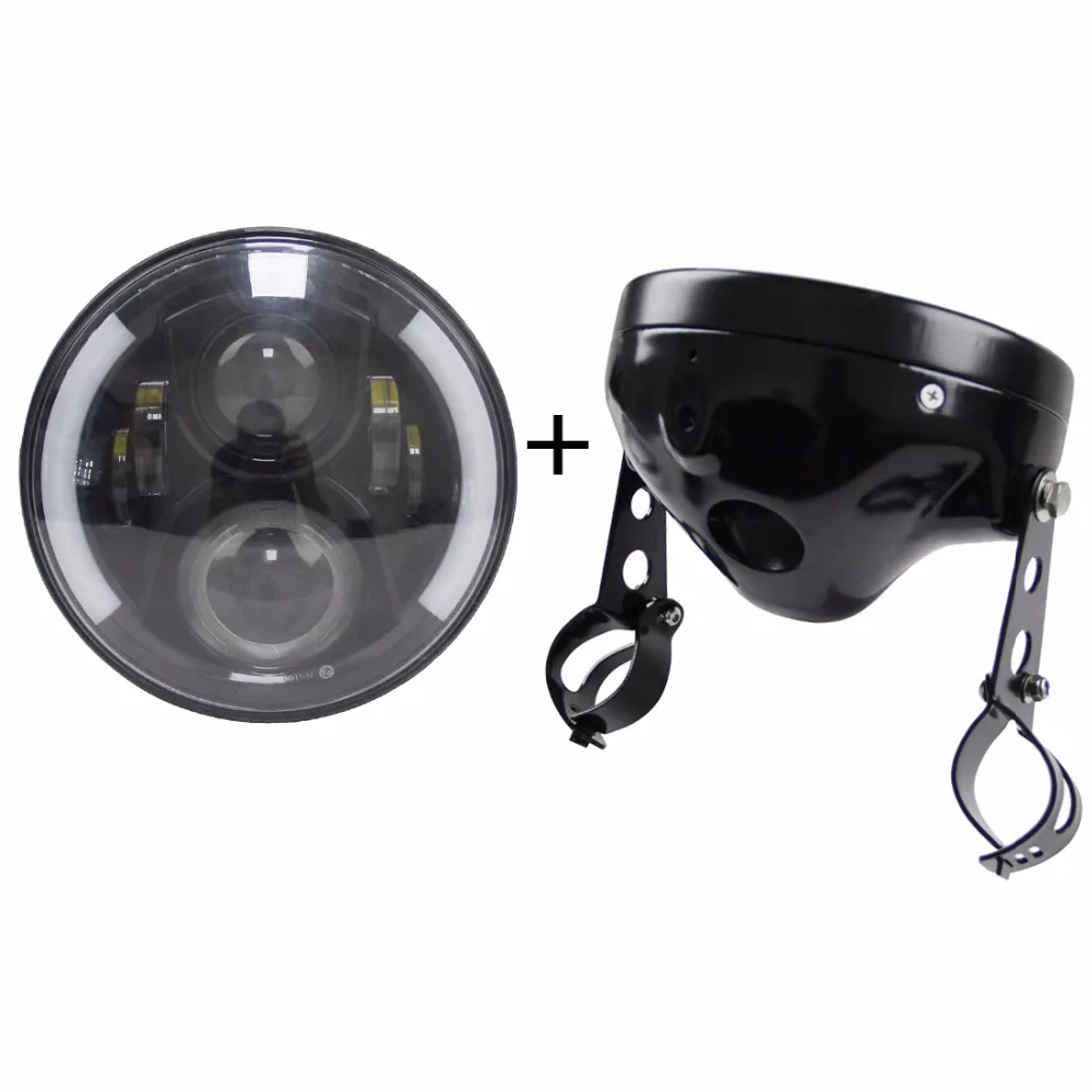 7 дюймовые светодиодные фары SKTYANTS с дюймовым корпусом дневные ходовые огни