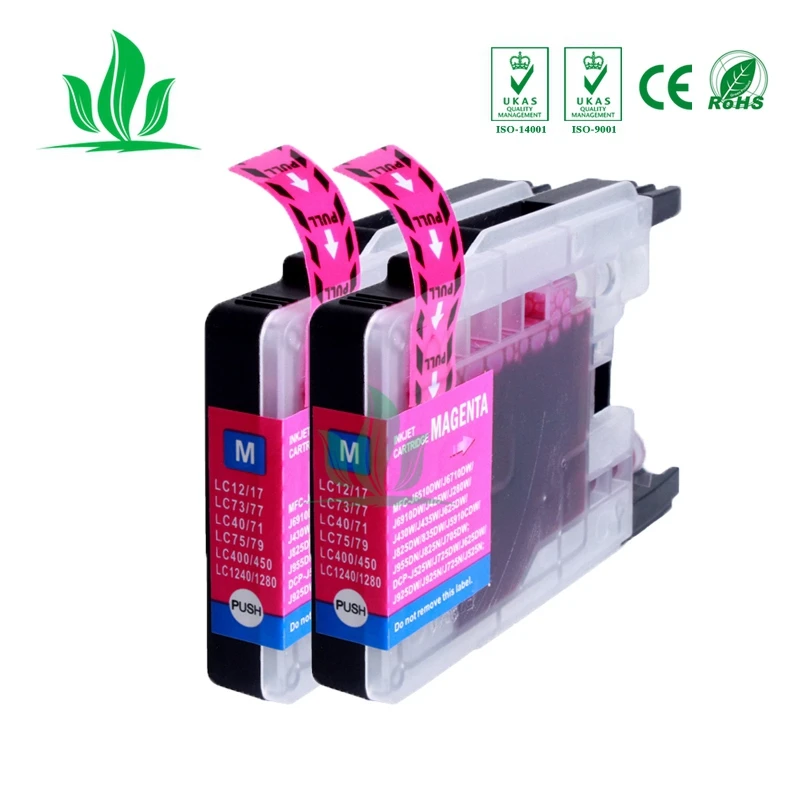 2 X LC1240 картридж совместимый для LC12 LC40 LC71 LC73 LC75 LC400 LC1220 Brother MFC J6910CDW J6710CDW принтер