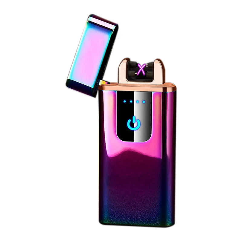 Плазменная Зажигалка для сигарет Usb двойная дуга электрическая зажигалка