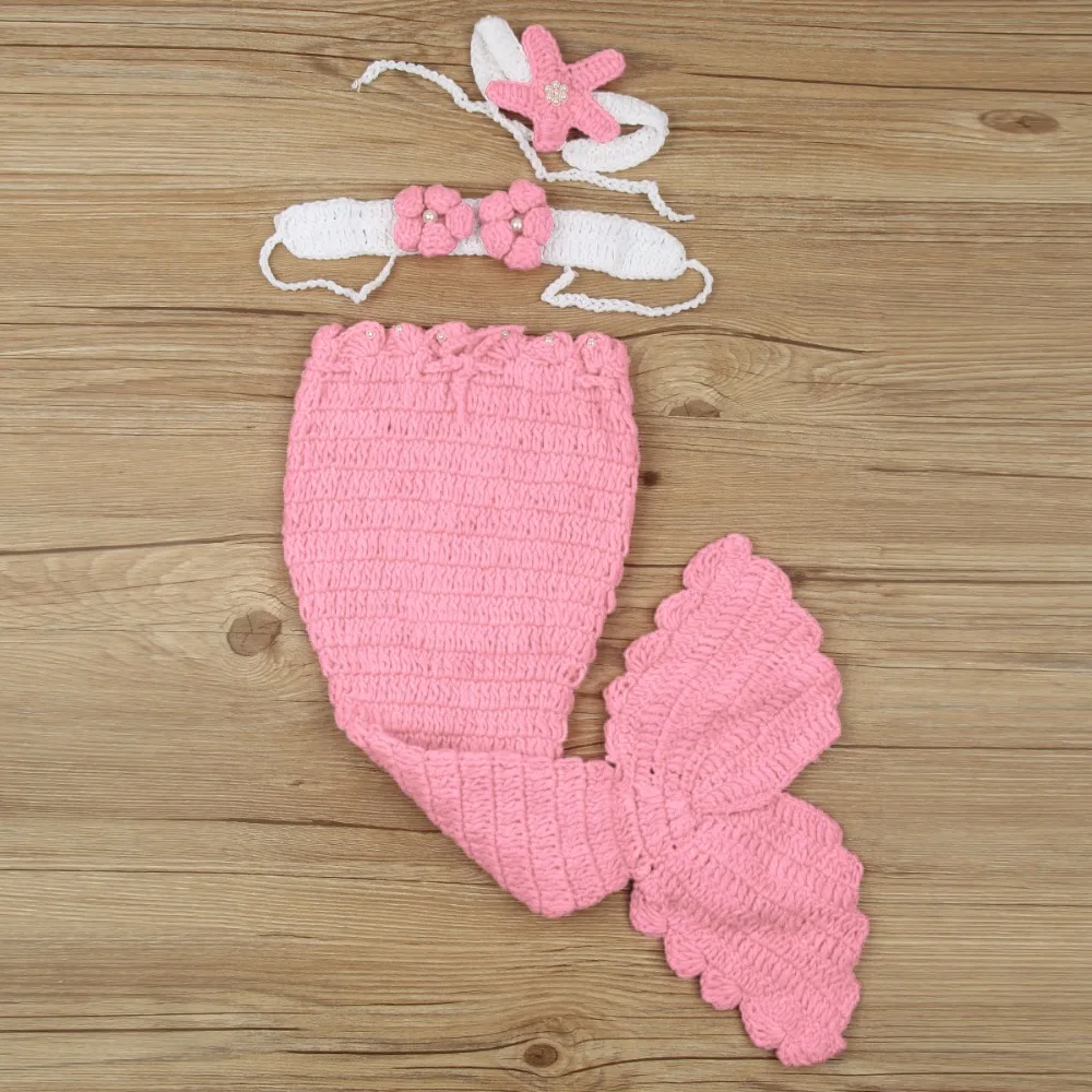 Детская шапка Puseky реквизит для фотосессии с русалочкой новорожденных девочек