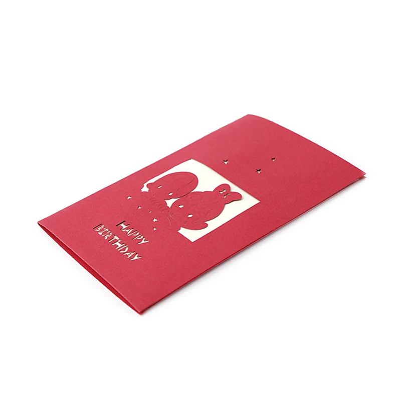 Трехмерная стереоскопическая поздравительная открытка ручной работы декупаж