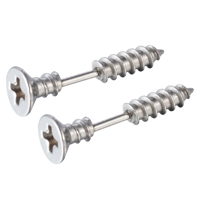 1 пара нержавеющая сталь пирсинг гвоздь винт серьги-гвоздики для женщин и мужчин